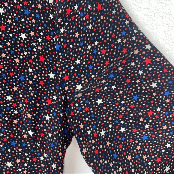 Madewell 100% Silk Red White & Blue Stars Tie Silk Dress - Picture 8 of 12